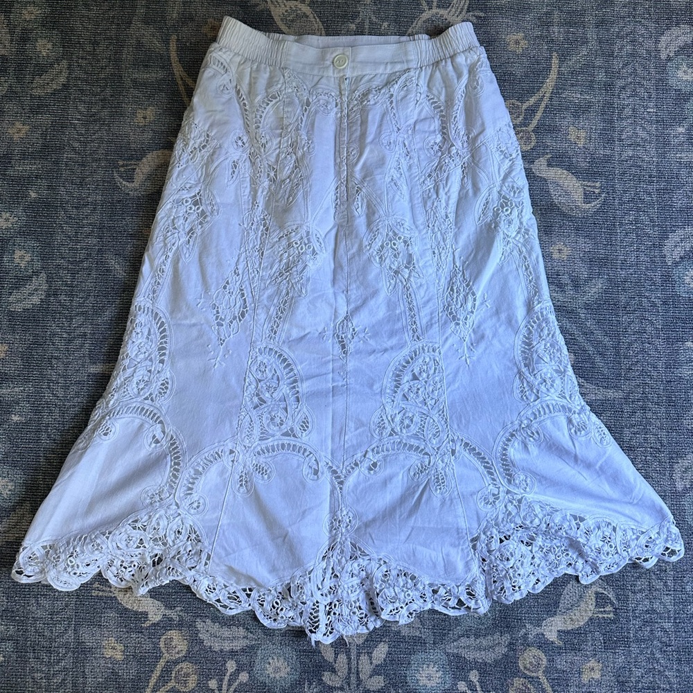 Vintage White Lace Midi Skirt by Lim’s - Picture 7 of 7